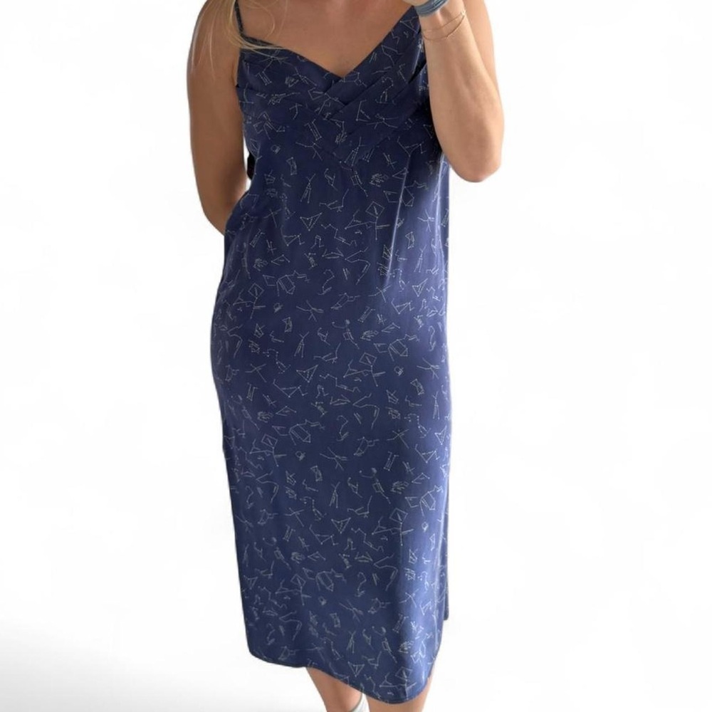 No. 6 Store 100% Silk dress Astrology Constellation size xs/s